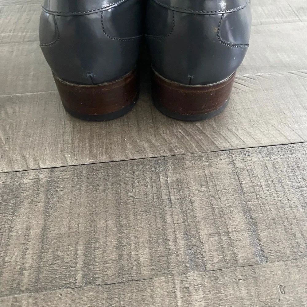 Gucci Men Light Blue Leather Horsebit Luxury Slip On Loafers Size 10.5 - Picture 4 of 11